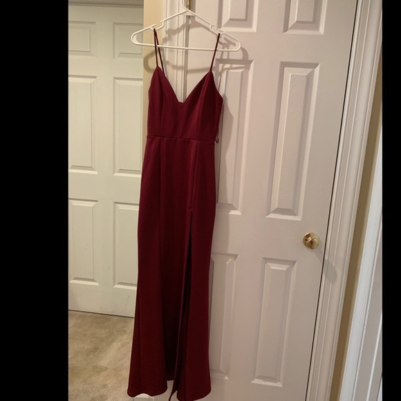Dare to Dream Maxi Dress in Wine Color - Picture 3 of 4